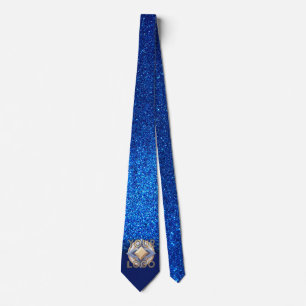 Berufliches Navy Blue Glitzer Event-Logo Krawatte