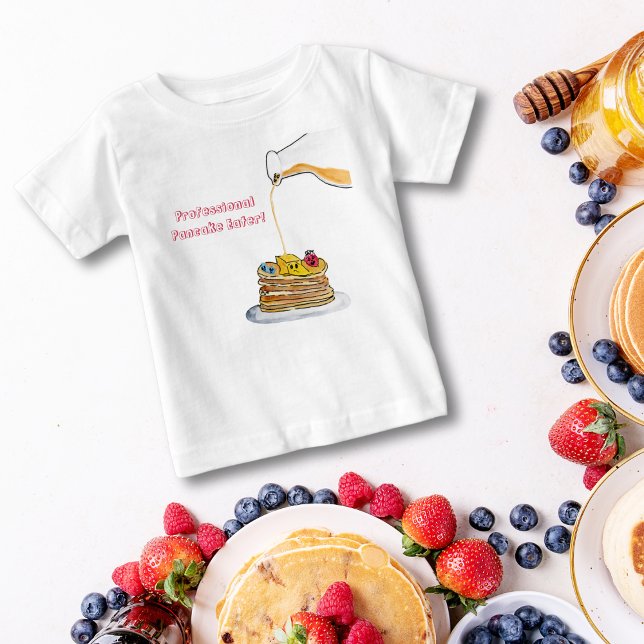 Berufliches Pancake Eater Funny Cappella Baby T-shirt (Von Creator hochgeladen)