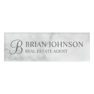 Berufliches Personalisiertes Monogramm und Name-Ta Namenschild