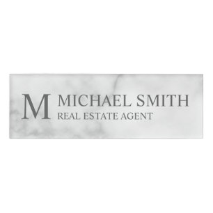 Berufliches Personalisiertes Monogramm und Name-Ta Namenschild