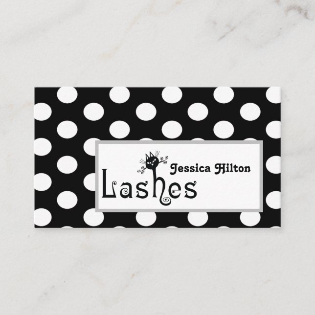 Berufliches Polka-Dots-Logo Visitenkarte (Vorderseite)