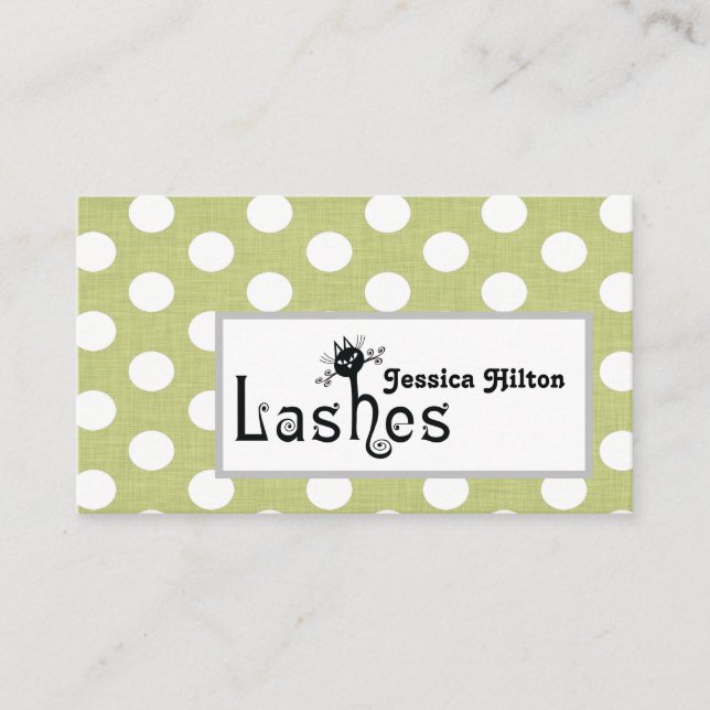 Berufliches Polka-Dots-Logo Visitenkarte (Vorderseite)