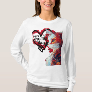 berufliches Porträt einer Katze abstrakte Schönhei T-Shirt