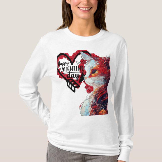 berufliches Porträt einer Katze abstrakte Schönhei T-Shirt (Vorderseite)