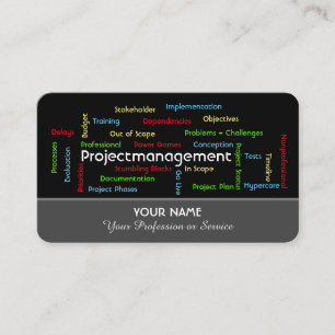 Berufliches Projektmanagement und Beratungsgeschä Visitenkarte