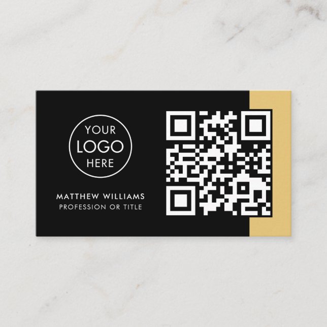Berufliches QR-Anwesen-Logo Modern Visitenkarte (Vorderseite)