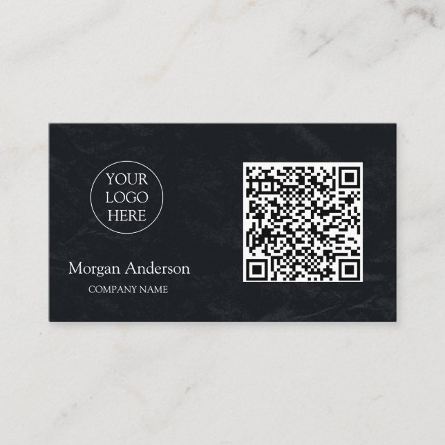 Berufliches QR-Code-Firmenlogo Visitenkarte (Vorderseite)