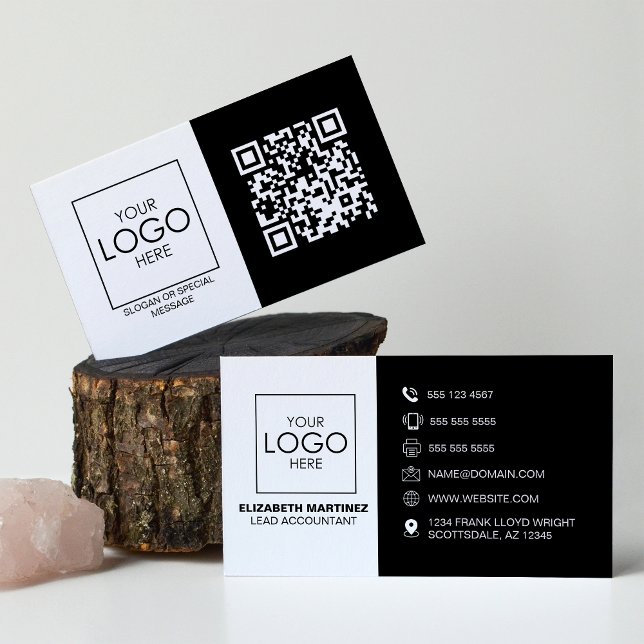 Berufliches QR-Code für Front- und Back-Business-L Visitenkarte (Von Creator hochgeladen)