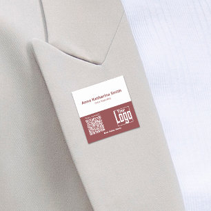 Berufliches QR-Code-Logo-Unternehmen Namensschild
