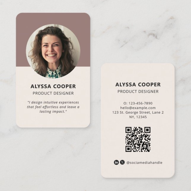 Berufliches QR-Code-Profil für kundenspezifisches  Visitenkarte (Vorne/Hinten)