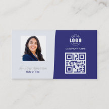 Berufliches QRCode-Foto Blau grau
