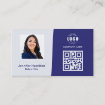 Berufliches QRCode-Foto Blau