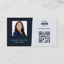 Berufliches QRCode Foto Navy Blue Business