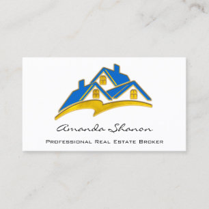 Berufliches Real Anwesen Agent Broker Blue House Visitenkarte