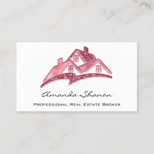 Berufliches Real Anwesen Agent Broker House Logo Visitenkarte (Vorderseite)