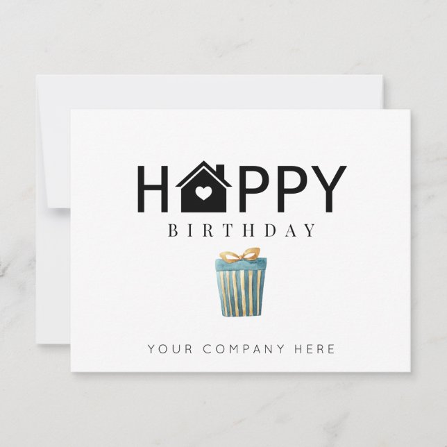 Berufliches reales Anwesen zum Geburtstag Karte (Vorderseite)