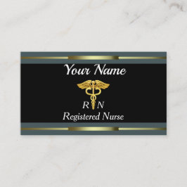 Berufliches registrierte Krankenschwester-Gold und Visitenkarte