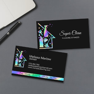Berufliches Reinigungshaus Maid Janitor Services Visitenkarte