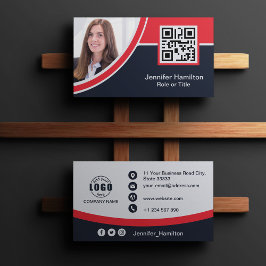 Berufliches Rot-Add-In für das QR-Foto Visitenkarte