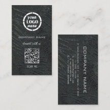 Berufliches Schwarz-Silber-Design Moderner QR-Code