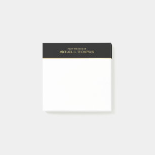Berufliches Schwarz und Gold Post-it Klebezettel