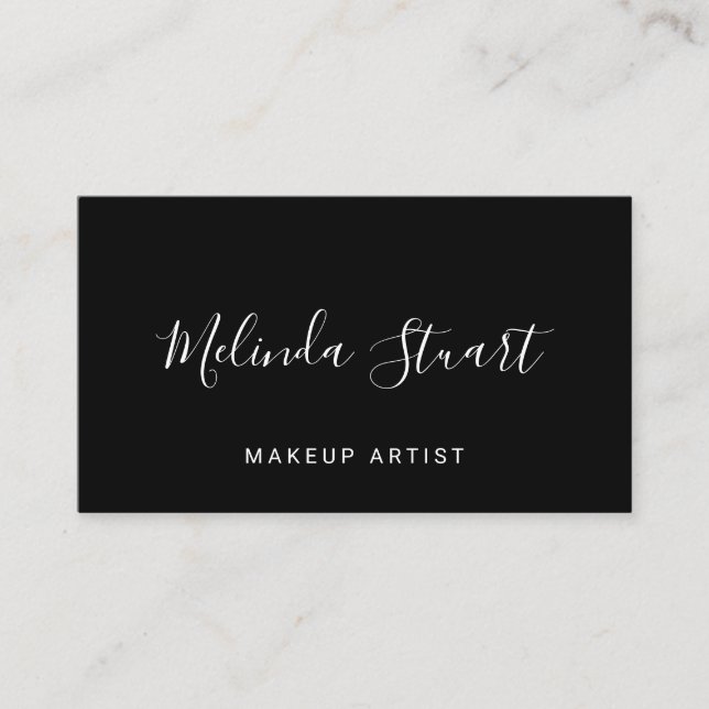 Berufliches Schwarz und Weiß Visitenkarte (Vorderseite)