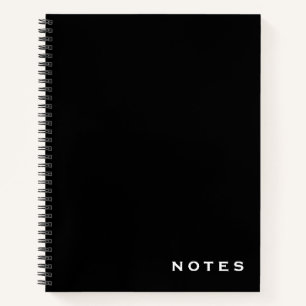 Berufliches Schwarz-Weiß-Notebook "Notes" Notizbuch