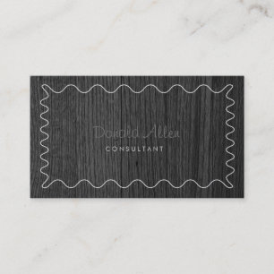 Berufliches Schwarzes Holz Elegant Modernes Einfac Visitenkarte