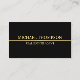Berufliches Schwarzes und Gold Visitenkarte