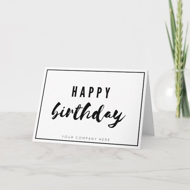 Berufliches Schwarzes Unternehmen - Happy Birthday Karte (Vorderseite)