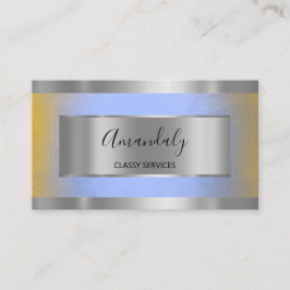 Berufliches Silver Gray Gerahmt Elegant Blue Omber Visitenkarte