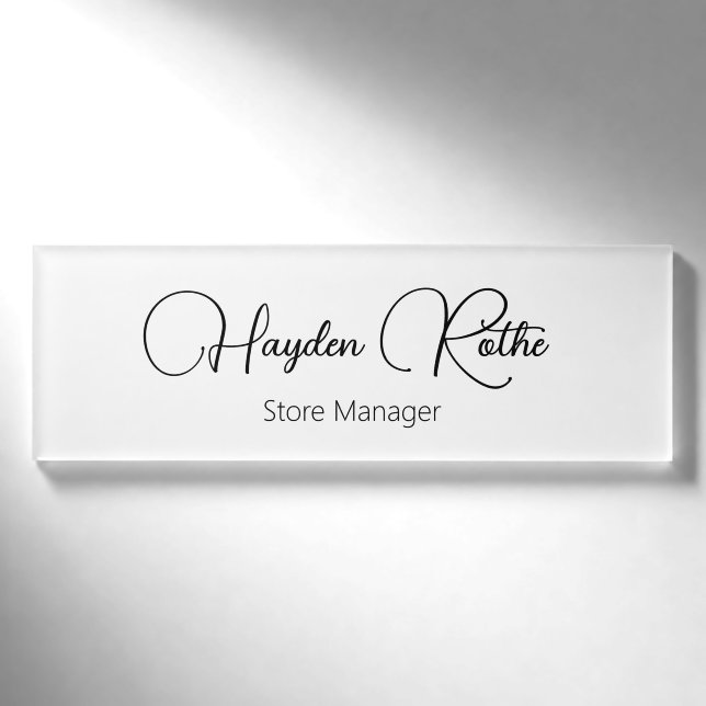 Berufliches Skript Name des Mitarbeiters Namenschild (Vorderseite)