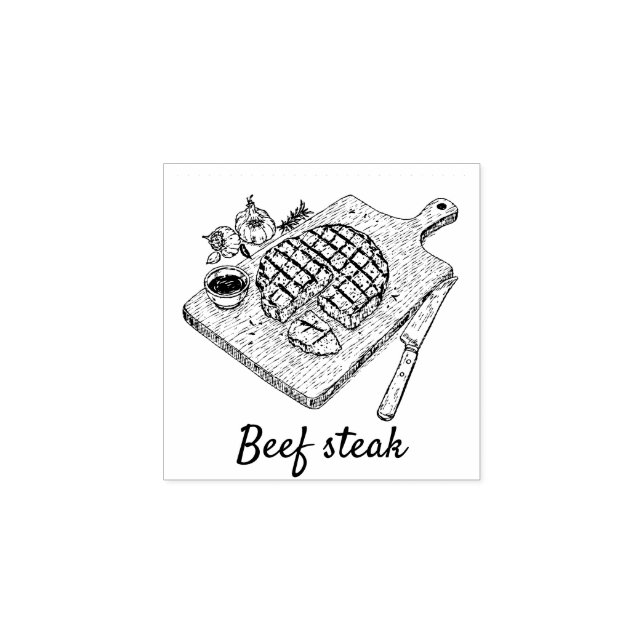 Berufliches Steak mit individuellem Rind Gummistempel (Prägung)