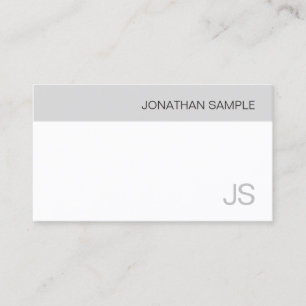 Berufliches, stylisches Minimalistisches Monogramm Visitenkarte