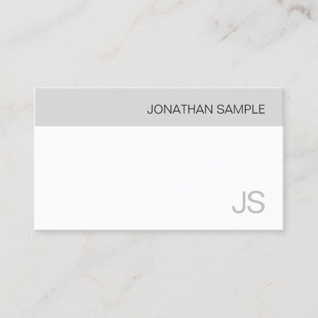 Berufliches, stylisches Minimalistisches Monogramm Visitenkarte (Vorderseite)