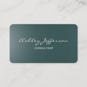 Berufliches stylisches Script Trendy Slate Gray Bl Visitenkarte