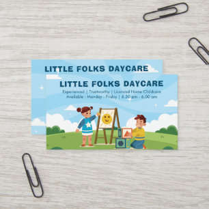 Berufliches Tagesgeschäft   Kinderbetreuung Visitenkarte
