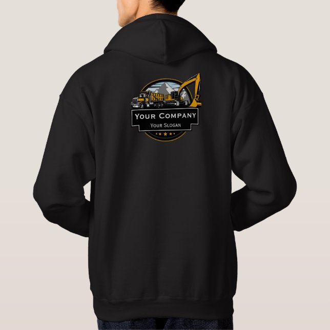 Berufliches Unternehmen für den Bau von Schweranla Hoodie (Rückseite)