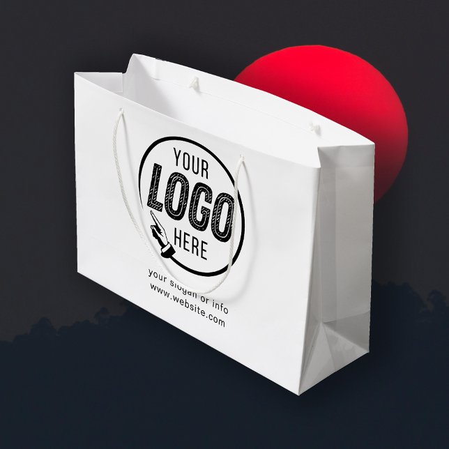 Berufliches Unternehmen Große Geschenktüte (Business Logo Company Professional Corporate Large Gift Bag. branding, sleek, minimalist )