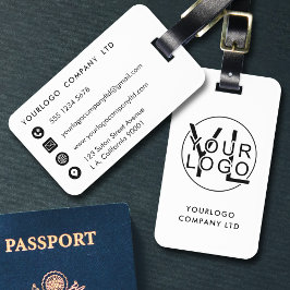 Berufliches Unternehmen Schwarze Logos Gepäckanhänger