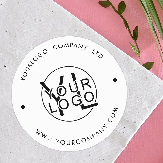 Berufliches Unternehmen Schwarze Logos Runder Aufkleber (Von Creator hochgeladen)