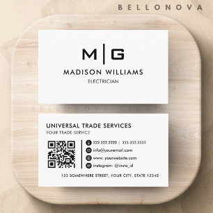 Berufliches Weiß und Schwarz Visitenkarte