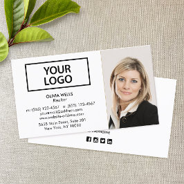Berufliches White Add Foto Visitenkarte