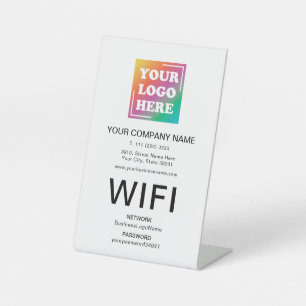 Berufliches Wifi für benutzerdefiniertes Firmenlog Sockelschild