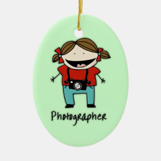 Berufs-Fotograf-weibliche personalisierte Keramikornament