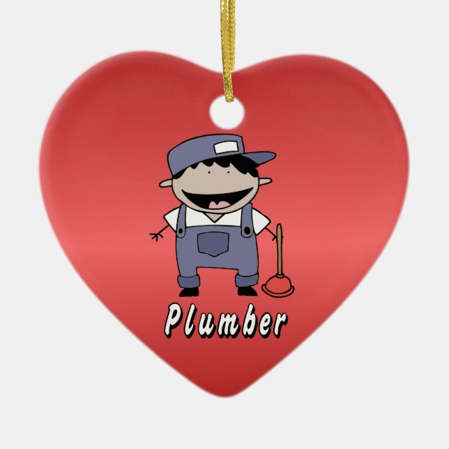 Berufs-Klempner-Gewohnheit personalisiert Keramik Ornament (Vorne)
