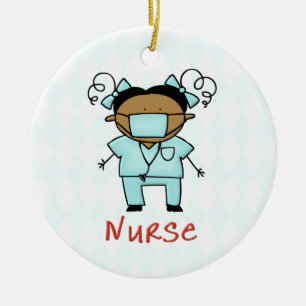 Berufs-Krankenschwester-Gewohnheit personalisiert Keramikornament