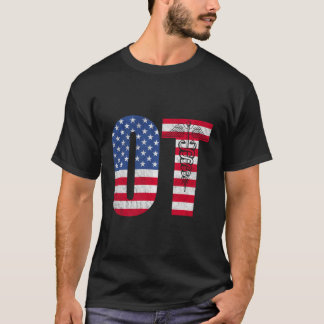 Berufstherapeut Hoodie Usa Flag OT Geschenk T-Shirt
