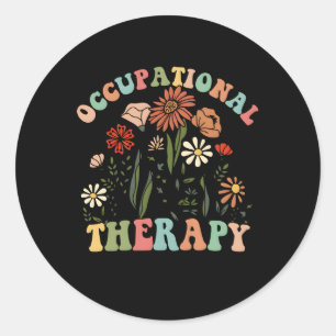 Berufstherapie hilft Ihnen, Pflanze der Blüte zu e Runder Aufkleber