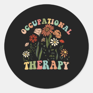 Berufstherapie hilft Ihnen, Pflanze der Blüte zu e Runder Aufkleber